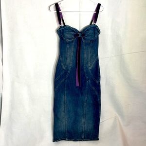 Dolce & Gabbana Denim Corset Bustier Dress